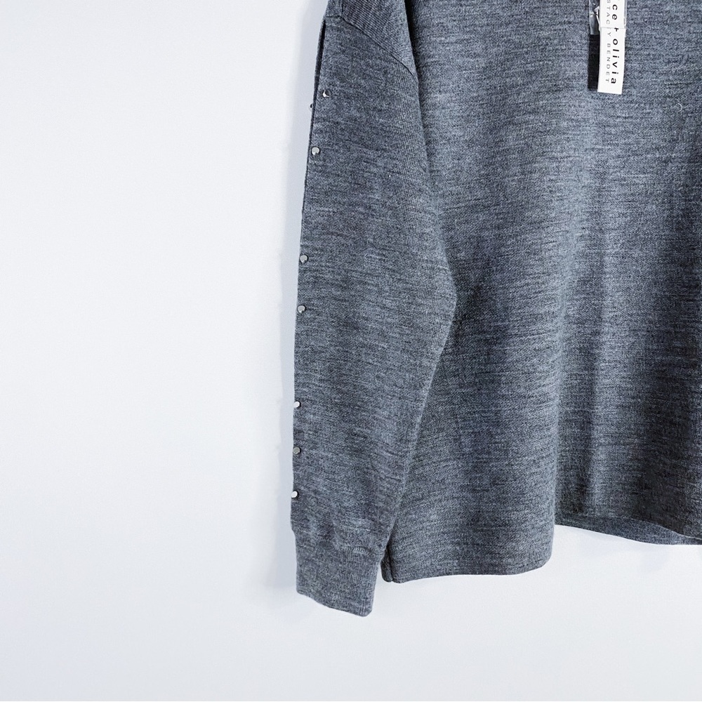 Alice & Olivia - Grey Long Sleeve Top - Picture 2 of 5